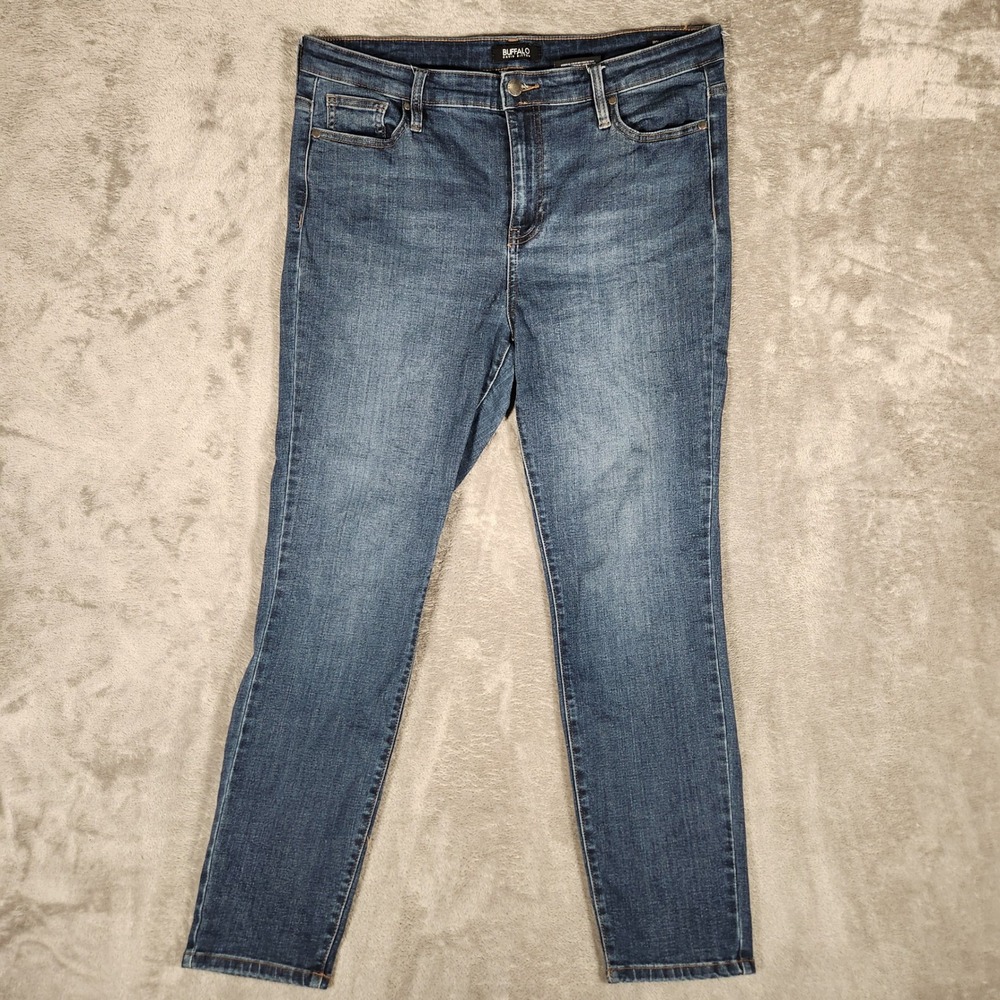 Buffalo Mollie Skinny Jeans Womens 12/32 Blue Excellent High Rise Stretch Denim